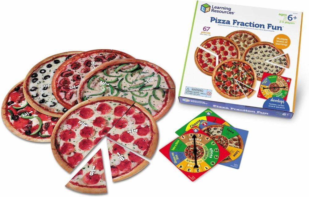 Hra s frakcemi Pizza Fraction Fun – 13 frakčních pizz – 67 dílků – Věk 6+  |  Společenské hry Společenské hry Společenské hry