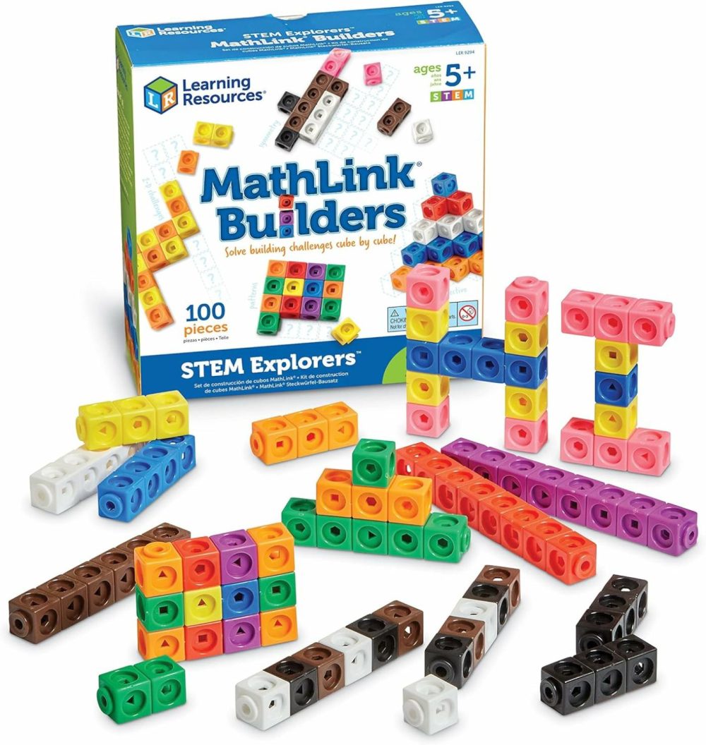 Stem Explorers Mathlink Builders – 100 kusů  Věk 5+  Aktivity STEM pro mateřské školy  Sada matematických aktivit a her pro děti  Propojovací kostky  Spojovací kostky  |  Aktivní kostky Aktivní kostky Aktivní kostky