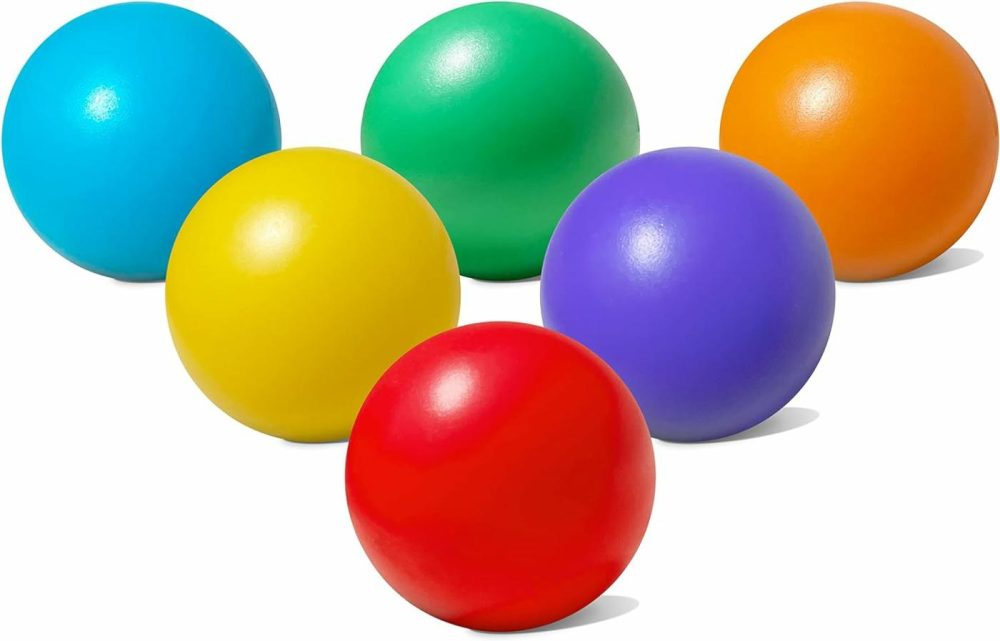 Sada vícebarevných náhradních míčků pro hračku Vtech Pop-A-Balls Push And Pop Buldozer | Živé barevné míčky kompatibilní s hračkou Vtech Buldozer Ball Popper | Sada 6 míčků  |  Míče Míče Míče