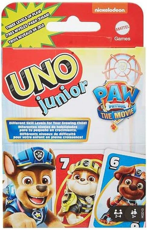 Uno Junior Hra s kartami Paw Patrol se 56 kartami pro 2-4 hráče, dárek pro děti od 3 let a výše  |  Dedikované karetní hry na desce Dedikované karetní hry na desce Dedikované karetní hry na desce